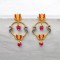 golden ethnic earrings