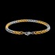 Stainless Steel Bracelet for Men Boys Unisex (Golden Silver)