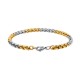 Stainless Steel Bracelet for Men Boys Unisex (Golden Silver)