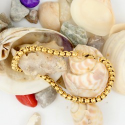 Stainless Steel Bracelet for Men Boys Unisex (Gold) Stainless Steel Bracelet for Men Boys Unisex (Gold)