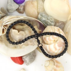 Stainless Steel Bracelet for Men Boys Unisex (Black) Stainless Steel Bracelet for Men Boys Unisex (Black)