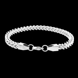 Stainless Steel Bracelet for Men Boys (Silver)