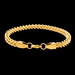 Stainless Steel Bracelet for Men Boys (Gold)