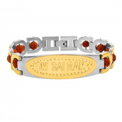 NonPrecious Metal Base Metal Rudraksha Bracelet for Men & Boys (Gold)