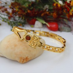 Nakabh Gold Plated Rudraksha Kada Bracelet for Men | Women (2203805) Nakabh Gold Plated Rudraksha Kada Bracelet for Men | Women (2203805)