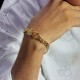 Nakabh Gold Plated Rudraksha Kada Bracelet for Men | Women (2203805)