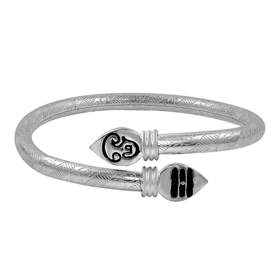 Nakabh Silver Plated Kada Bracelet for Men | Women (2204007)