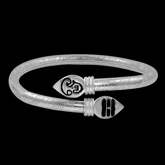 Nakabh Silver Plated Kada Bracelet for Men | Women (2204007)