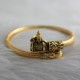 Gold Plated Murugan Vel Kappu Kada Bracelet for Men (2204009)