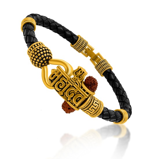 Antique Vintage Ethnic Kada Bracelet for Men Women Boys Girls (Mahadev)