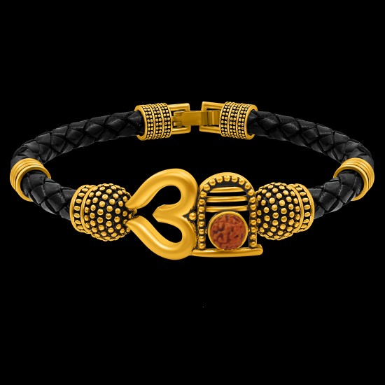 Antique Vintage Ethnic Kada Bracelet for Men Women Boys Girls (Shivling)