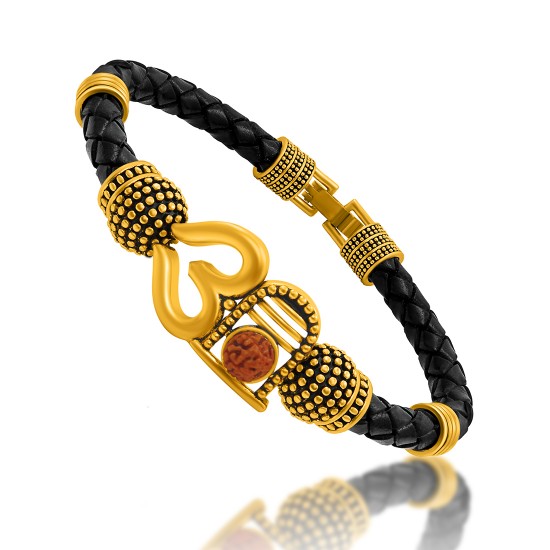 Antique Vintage Ethnic Kada Bracelet for Men Women Boys Girls (Shivling)