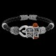 Antique Vintage Ethnic Kada Bracelet for Men Women Boys Girls (Shivji Words Silver)