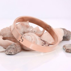 Stainless Steel Rose Gold Plated Kada Bracelet for Men Women Unisex Stainless Steel Rose Gold Plated Kada Bracelet for Men Women Unisex
