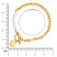 Gold Plated Stainless Steel Chain Bracelet with Pearl