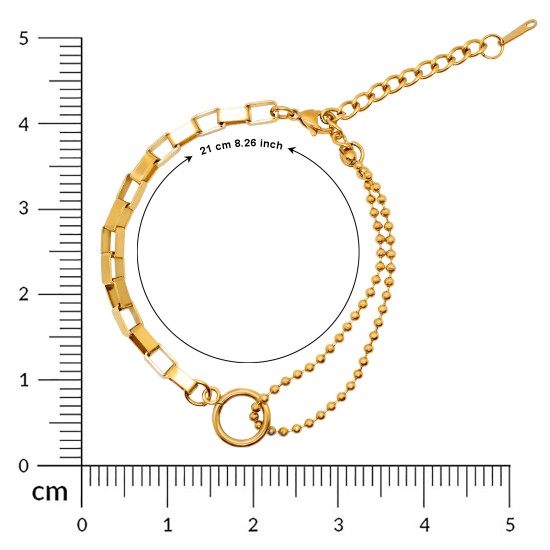 Gold Plated Stainless Steel Chain Bracelet