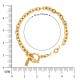 Gold Plated Stainless Steel Chain Bracelet with Pearl