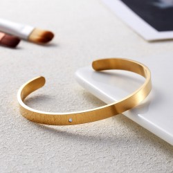 Stainless Steel Mens Open Kada (Gold Plated) Stainless Steel Mens Open Kada (Gold Plated)