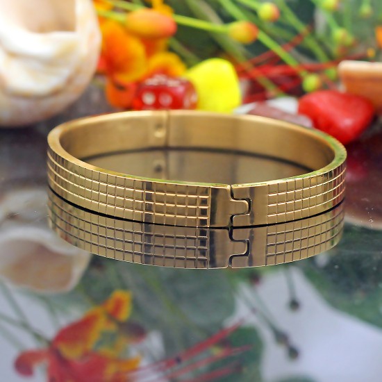 Gold Plated Kada Bracelet for Men | Women - 2208109