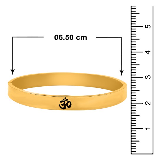 Gold Plated Om Kada Bracelet for Men | Women - 2208113