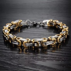 Stainless Steel bracelets for men stylish Boys Unisex (Silver Golden) Stainless Steel bracelets for men stylish Boys Unisex (Silver Golden)
